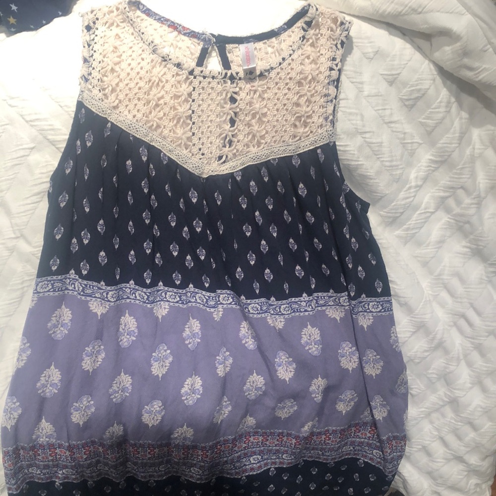 floral lace-up dress